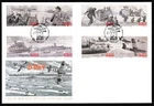 Isle of Man FDC 2004.04.06. 60th Anniversary D-Day World War II 4x Pairs Z1088