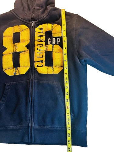 Gap Kids Retro Zip Up Jacket Size Medium (8) Navy Blue 86 California Y2K Vintage - Picture 3 of 7
