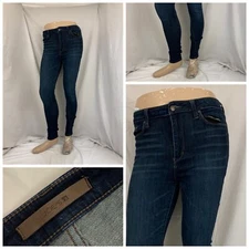 Joes Jeans 29 Blue Dark Wash Flat Front Straight Cotton Blend YGI Y1-44