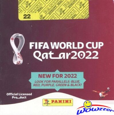 2022 Panini World Cup Stickers HUGE 50 Pack Sealed Box USA Version! 250 Stickers