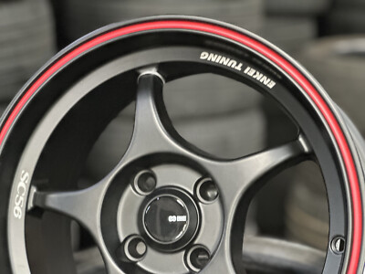 New 15x7 ENKEI TUNING SC56 Black 4x100 Fit Honda Acura Toyota