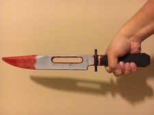 Slasher Bloody Tactical Bowie knife prop