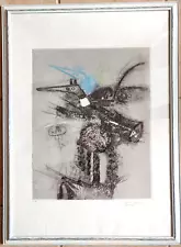 Meravigliosa acquaforte acquatinta firmata a mano Wilfredo Lam in cornice