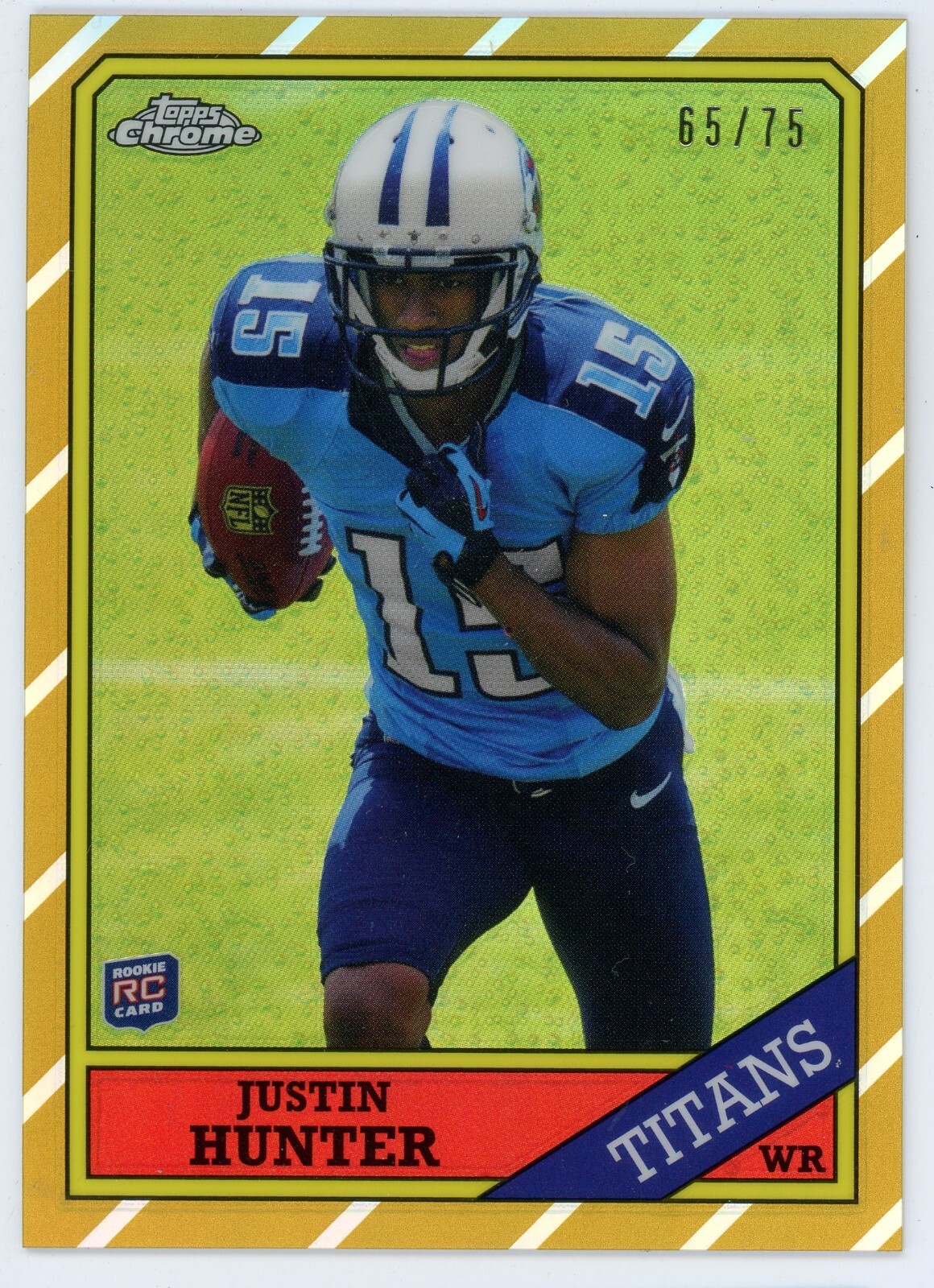 Justin Hunter Topps Chrome 1986 Insert #19 Gold Refractor