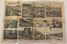September 16, 1944 newspaper spread ~ ASBURY PARK HURRICANE DAMAGE