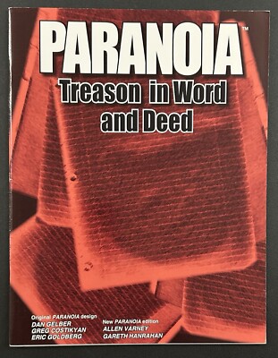 Paranoia RPG  Treason in Word and Deed  MGP6669 2009 PB used very good