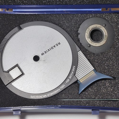 Meade Readview Portable Compound Microscope and 25 Prepared Slides Box Vtg Rare - Picture 9 of 21