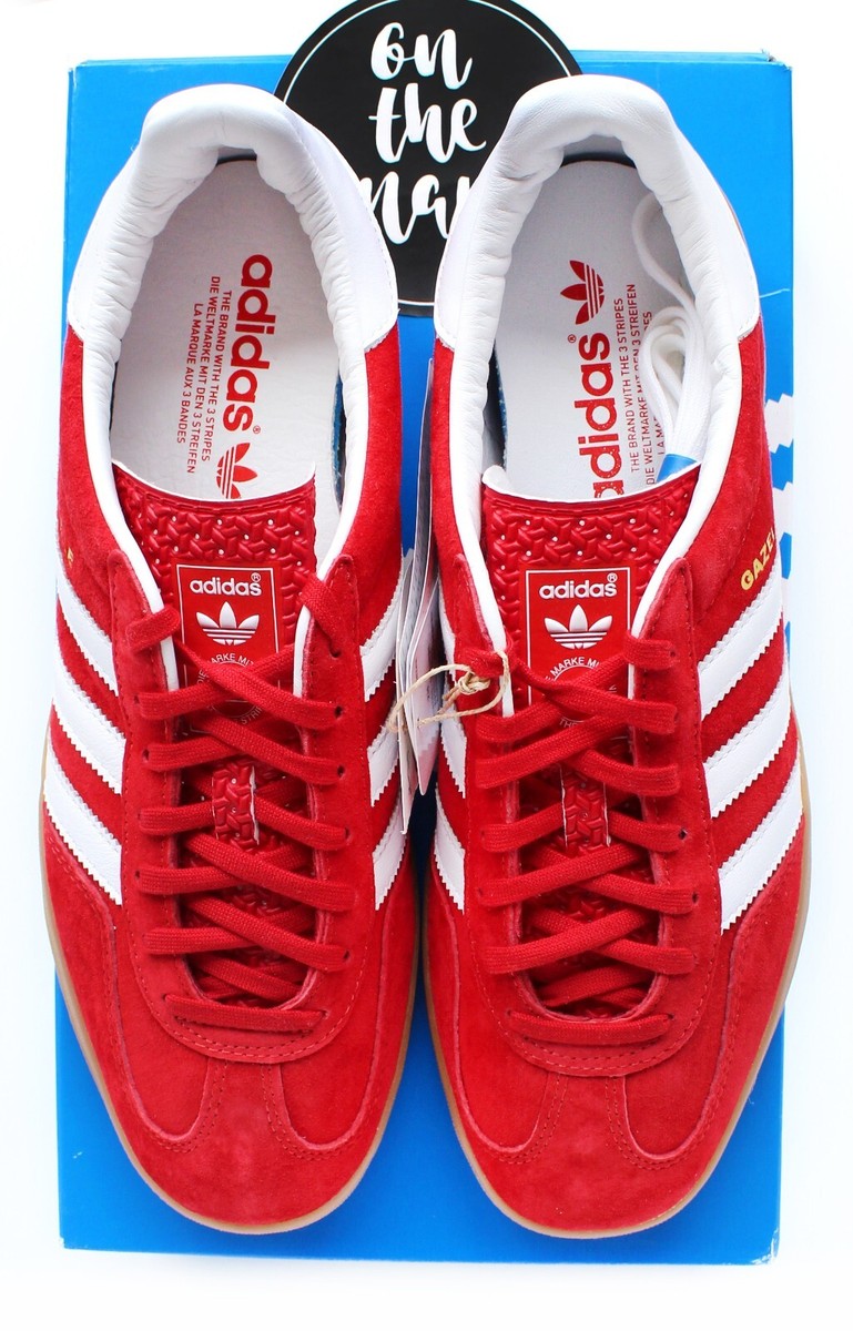 Adidas Originals Gazelle Indoor Scarlet Red Gum UK 4 5 6 7 8