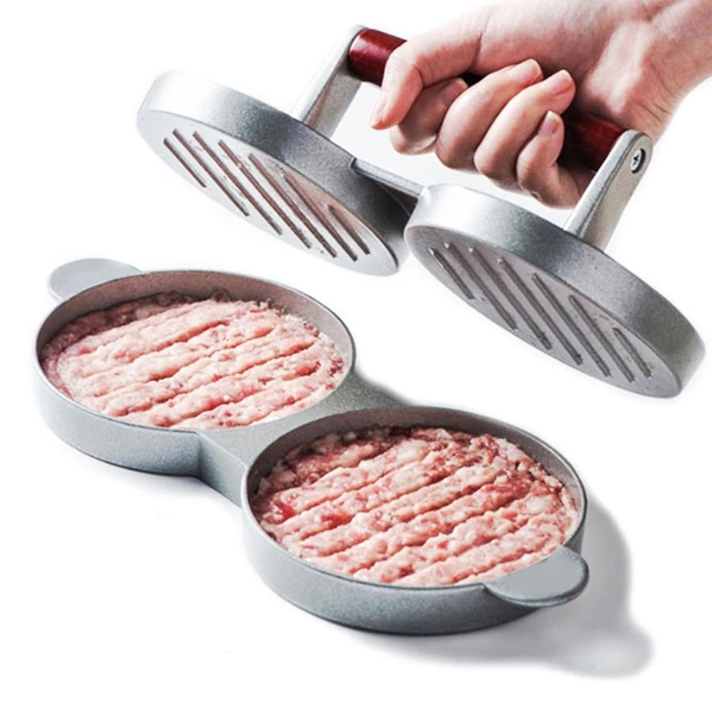 Round Hamburger Meat Press Burger Maker Patty Mold Kit No Needed M2Y25966