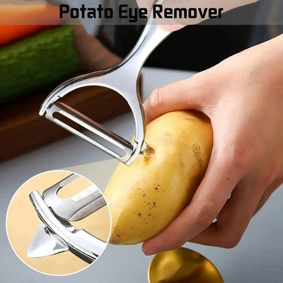 1pcs Stainless Steel Vegetable Cutter & Peeler - Versatile Kitchen Gadget - NEW