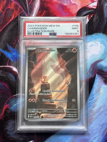 Pokemon Charmander 168/165 Scarlet & Violet 151 Illustration Rare PSA 9 English