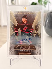 2025-26 Black Diamond Ryan Suzuki AUTO /99 - 01/99 FIRST ON PRINT! Hurricanes