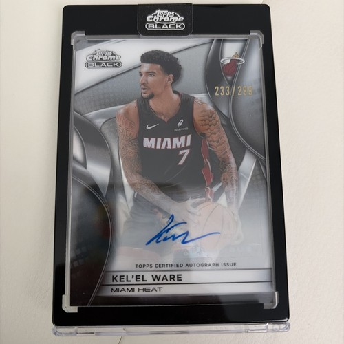 2026 Topps Chrome Black Kel'el Ware Auto Refractor /299 Miami Heat AU-KW NBA