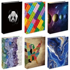 6 Pack Stretchable Book Covers, Jumbo Book Sleeves for Hardcover Books Textbo...