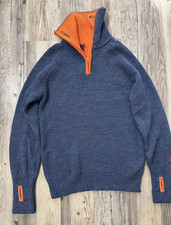 Ulvang Rav Pullover 100% Wolle Blau/ Orange Gr. L Unisex