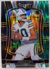 2025 Panini Select Football - Jordan Love Card 168 Green & Black Shock