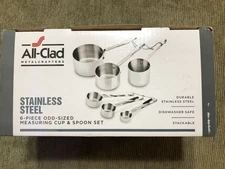 ALL-CLAD METALCRAFTERS 6 PIECE ODD SIZED MEASURING CUP SET K0031462 NIB