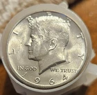 1964 Kennedy Half Dollar Silver Coins Tube of 20 Gem BU Condition (Denver)