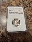 1944-D Mercury Dime - NGC MS - 65 FB  -  GEM Mint State NGC !