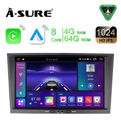 Grau DAB+ Autoradio 4+64GB Navi Für Opel Corsa C D Zafira Astra H Vectra Vivaro