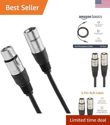 10 Feet All-Copper XLR Microphone Cable - Perfect for Studio & Live Sound Needs