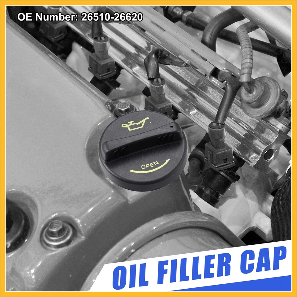 Fuel Tank Cap Gas Oil Filler Plug Cover No.26510-26620 for Hyundai Tiburon Car - Image 3 of 4