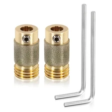 1/4 Inch 2 Pcs Diamond Grinder Bit Head Tools, Gold Tone MCBL58