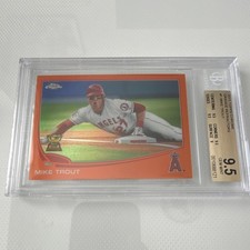 Topps 2013 Chrome Orange Refractor Mike Trout Angels #1 BGS 9.5