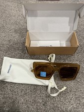 COCOSAND Kids Sunglasses Polarized UV 400 Protection Retro Square Brown