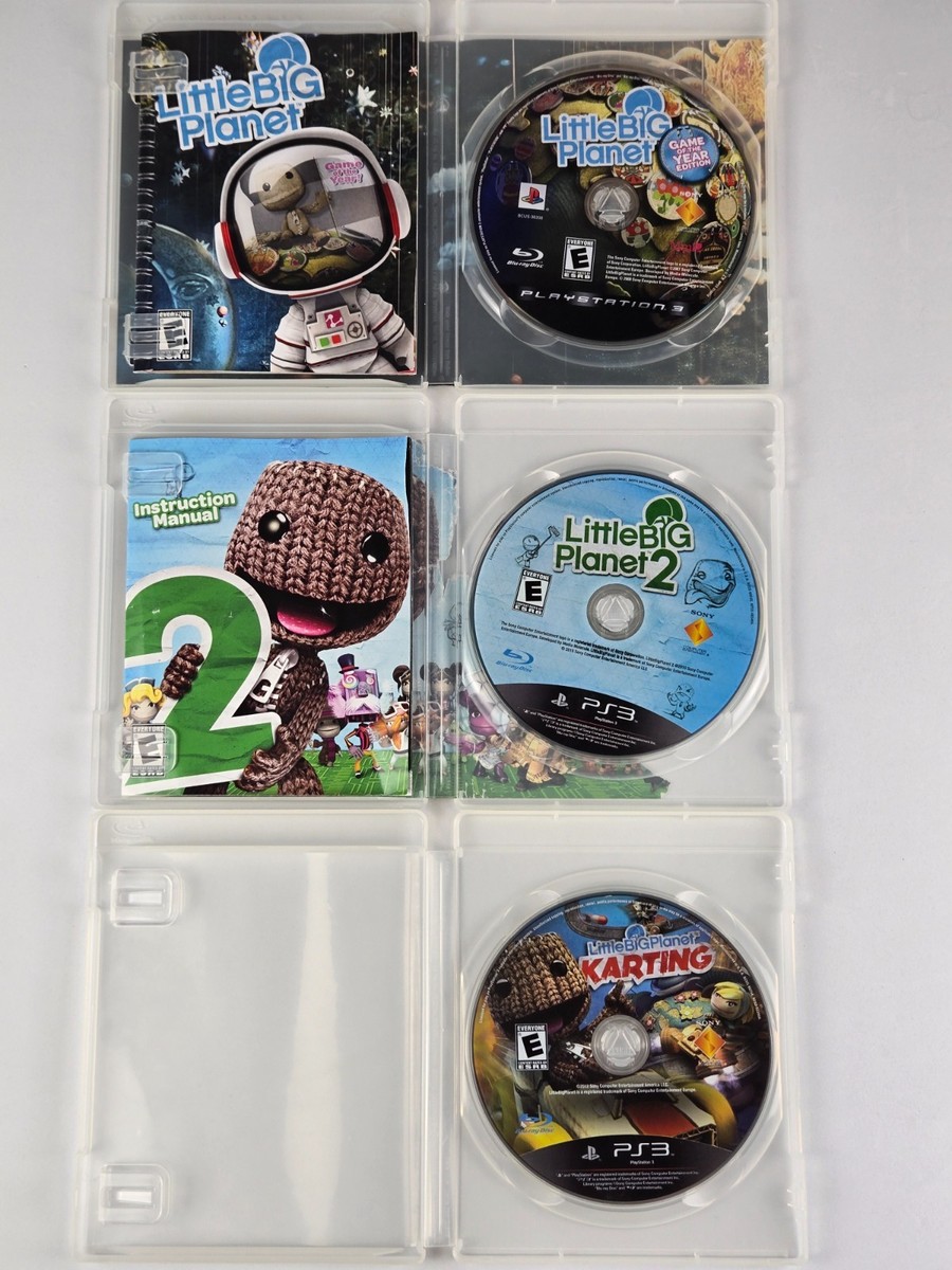 PlayStation 3 カセット付き Playstation 3 PS3 Little Big Planet Bundle (1, 2, Karting) | eBay