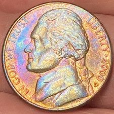 2000-D Jefferson Nickel  Beautiful Brilliant Toned Coin Full Steps  #18