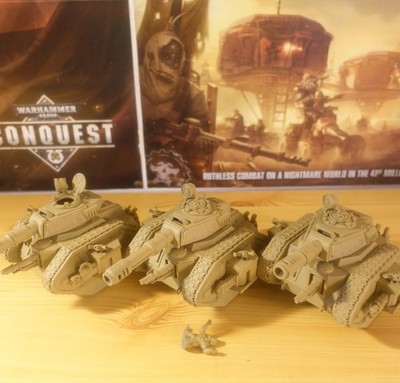 WARHAMMER 40.000 - 3 x LEMAN RUSS TANKS / ASTRA MILITARUM / IMPERIAL GUARD 40K