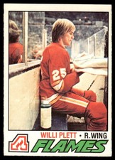 1977-78 O-Pee-Chee VTG OPC Hockey Rookie Willi Plett Rookie Atlanta Flames #17