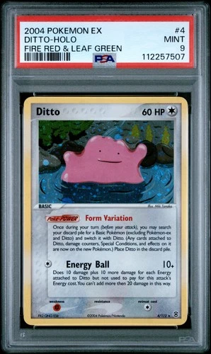 2004 POKEMON EX FIRE RED & LEAF GREEN #4 DITTO-HOLO PSA 9