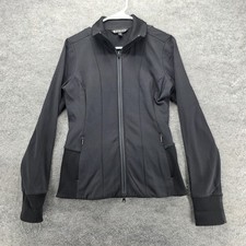 Athleta Jacket Womens S Black Track Jacket Full Zip Lined Pockets Thumbholes