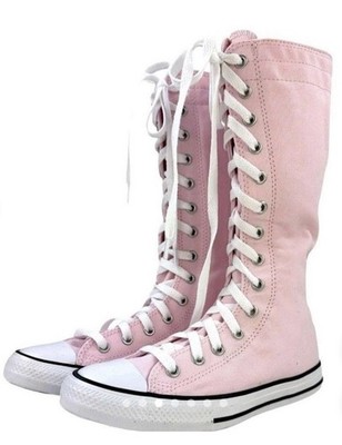 PINK Converse All Star XX Hi LITTLE KIDS HIGH TOP SHOE Sizes 3 KNEE HIGH