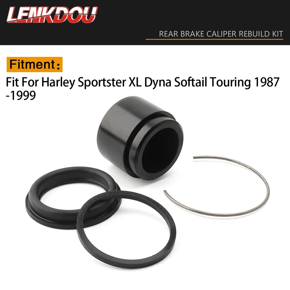 Rear Caliper Rebuild Kit For Harley Dyna FXD Softail Sportster Touring 1987-1999 Foto 4 de 4