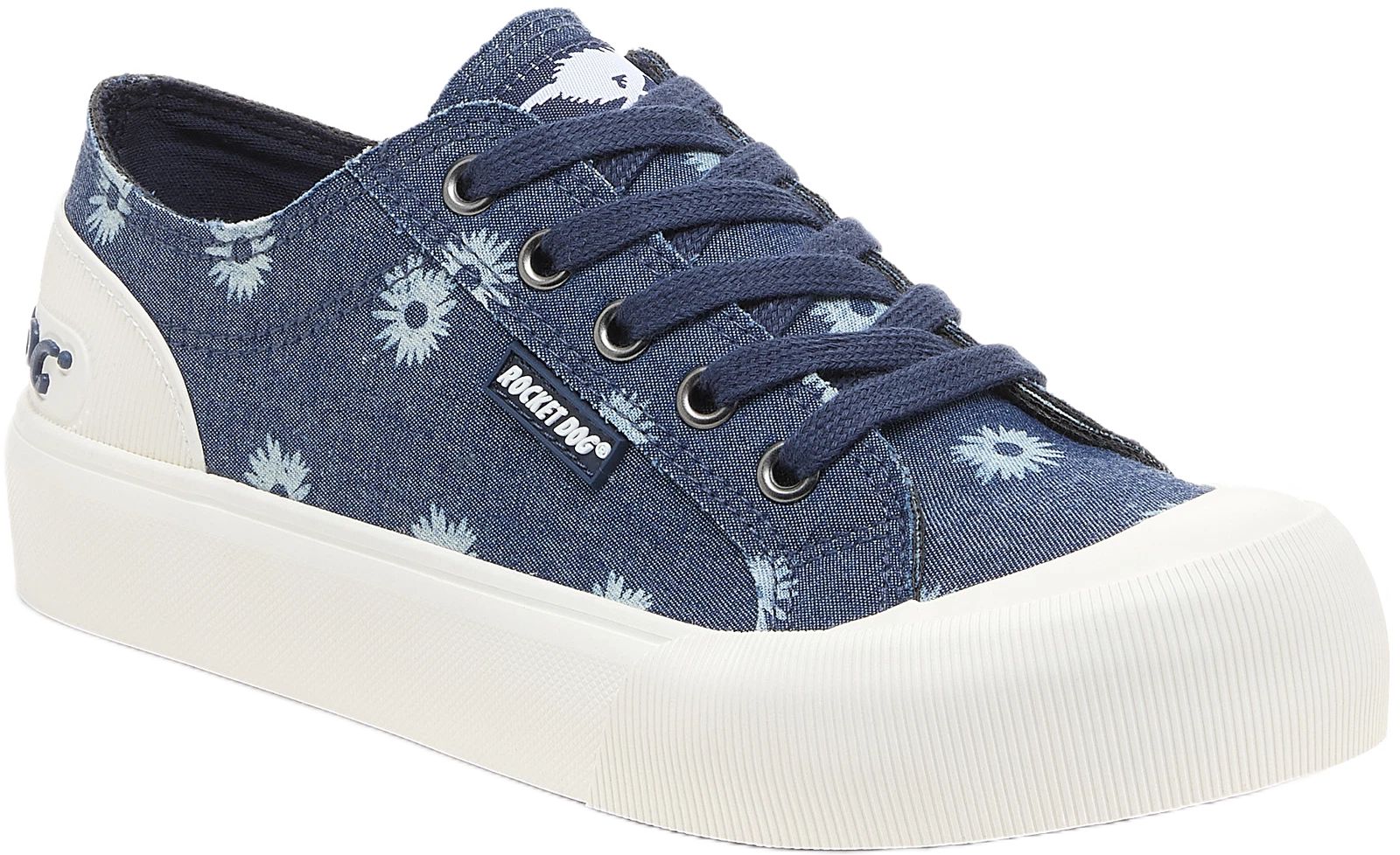 Rocket Dog Jazzin Plus Womens Floral Blue Casual Canvas Pumps Shoes Trainers