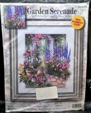 GARDEN SERENADE 2452 Bead Point Kit Design Works 8" x 10" Picture NIP