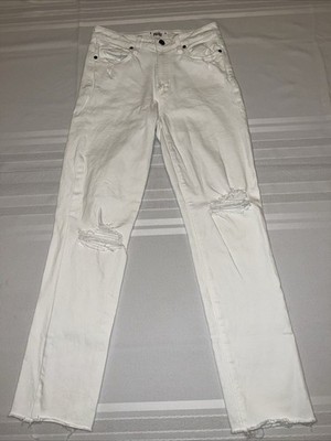 PAIGE White distressed HOXTON slim Jeans size 27