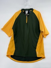 Majestic Cool Base Pullover Mens L Green Yellow Oakland A’s Colors Baseball