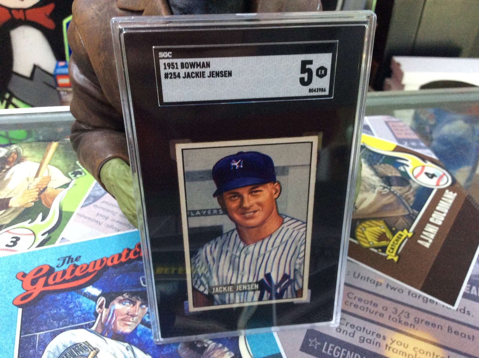 1951 Bowman #254 JACKIE JENSEN SGC 5 GRADED CARD YANKEES