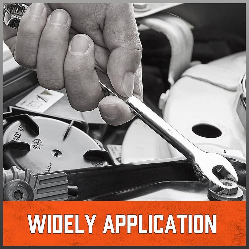 HORUSDY 32-Piece Combination Wrench Set, SAE and Metric, 1/4"-1" & 7mm-22mm 