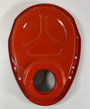 Renegade Timing Cover 75555org Orange Painted Steel For Chevy 262-400 Sbc