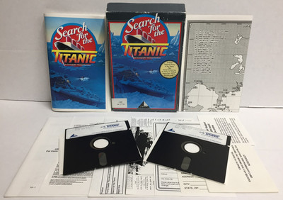 SEARCH FOR THE TITANIC Commodore 64 C64 CIB Complete MANUAL Inserts MAP Capstone