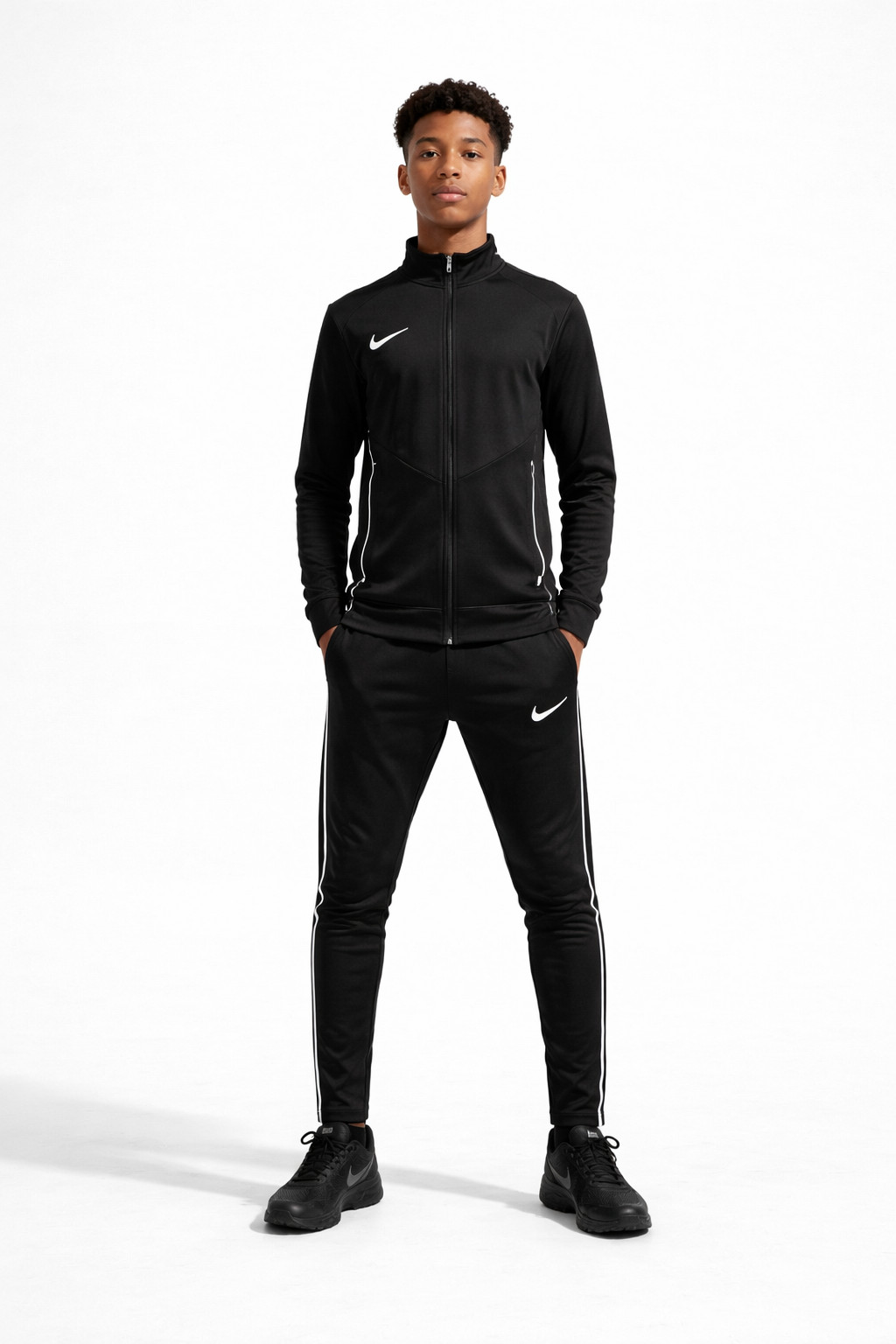 Nike Boys Girls Full Tracksuit Training Pants Jogging Bottoms Track Top Park 26