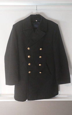 German Navy Pea Coat : 88cm (35in) / XS / UK34 / EU44
