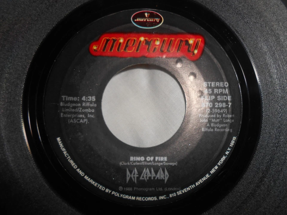 DEF LEPPARD~"POUR SOME SUGAR ON"~Orig. 1988~ROCK~HARD ROCK~7'' 45rpm~MERCURY~M- - Image 2 of 3