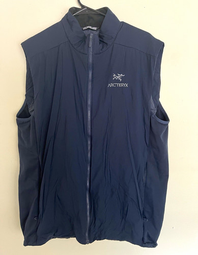 Arc'teryx Atom LT - Men’s XL Navy Full Zip Stand-Up Collar Vest Outdoor