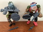 1988 TMNT  Ninja Turtles BEBOP & ROCKSTEADY Soft head Figures 100% COMPLETE.